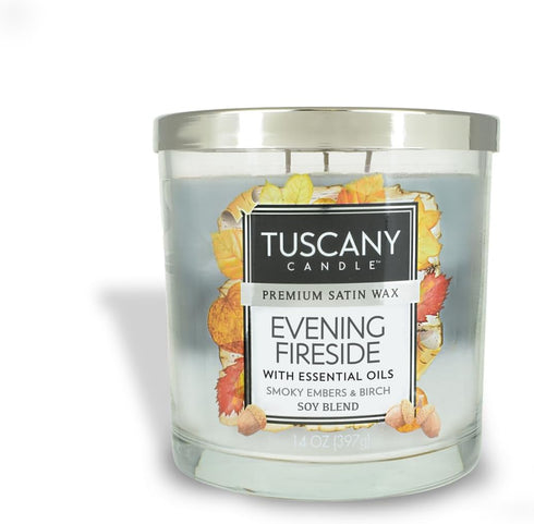 Tuscany Candle Evening Fireside® Long-Lasting Scented Jar Candle, 14 oz...