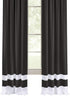 Collections Etc Darcy Two-Tone Rod Pocket Window Curtain Panel, Black, 52"X84"...