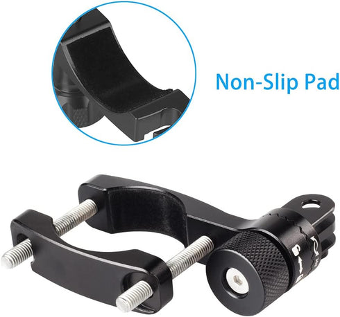 HSU Bike Handlebar Mount for Action Cameras, 360Rotation Seat Post, 0.6-1.3inch Compatible with GoPro Hero 13/12/11/10/9/8/7/6, DJI Osmo Action, A...