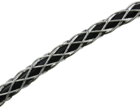 Cable Pulling Grip Sock Kit Galvanizing Steel Antislip Pipe Cable Wire Pulling Grips Lassos Set Flexible Eye Mesh Rope Black...