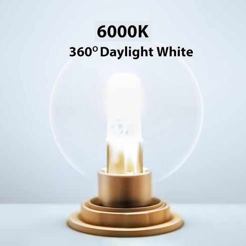 YGS-Tech Dimmable G9 LED Bulbs, 4W(35W Halogen Equivalent), 6000K Daylight White, CRI80, G9 Base Bulb for Chandelier, Interior Decoration Lighting...
