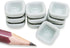½" Inch Wide White Square Ceramic Bowls Set Of 10 Pieces Tiny Tableware - Miniature Tray Plate Crockery Cutlery Kitchen Utensil Hand Made Painted ...