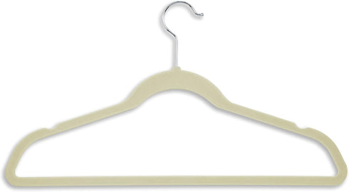 Honey-Can-Do Ultra Thin Non-Slip Velvet Hangers, 50-Pack, Ivory...