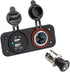 MMOBIEL Universal Waterproof Two Hole USB Charger Power Socket 12V-24V 5V 2.1A and Cigarette Lighter incl Wiring Kit......