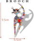 Pretty Animal Kitty Brooches Gold Platinum Plated Full Shining Crystal Brooch bizarre Cat's Eye Scarf buckle Brooch Pins Corsage...