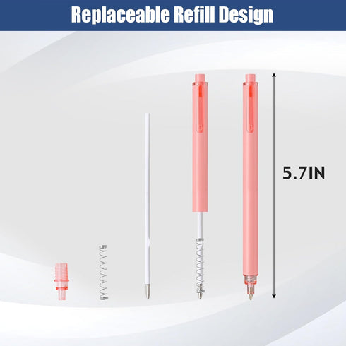 Ballpoint Pens, 10 Pcs Pens Fine Point Smooth Writing Pens, Nice Cute Pens For Journaling, Black Ink 1.0 Mm Pens Office Desk Accessories, Girl Bir...