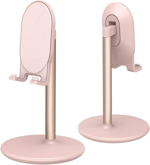 Bright Stone Phone Stand for Desk, Adjustable Cell Phone Holder for Desk, Compatible with 4"-12.9" Phones/Tablet/iPhone/iPad/Switch (Pink)...