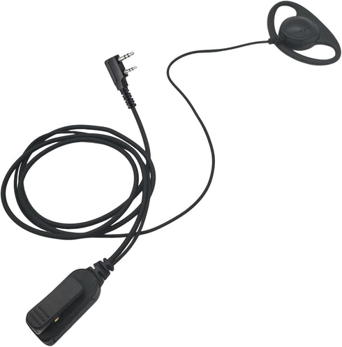 2-Way Radio Earpiece D Shape Loop Ring Ear Piece Headset for Baofeng uv5r uv 5r uv-5r for Retevis rt21 rt22 for Sancom for Kenwood 2 Pin Walkie Ta...