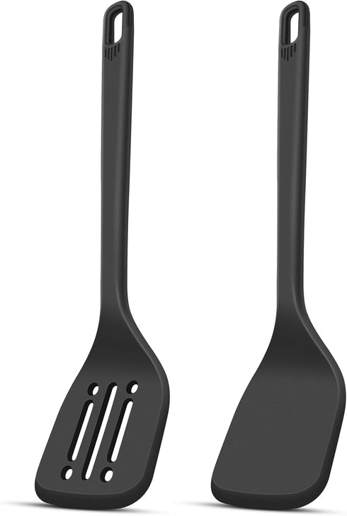 NileHome Silicone Spatula Set, High Heat Resistant BPA-Free Premium Food Grade Rubber Spatulas, Stainless Steel Handle Coated with Silicone One Pi...