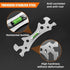 Faucet Wrench Spanner 9mm 12mm 14mm 17mm 23mm 30mm Screw Nut Openings with Level for Shower Repair Bathroom Hose Pipe Plumbing Installation Remova...