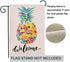 Welcome Pineapple Garden Flag 12.5 x 18 Inch Spring Summer Garden Flag Decorative Double Sided Burlap Flag for Seasonal Farmhouse Yard Decoration...