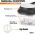 Manual Food Processor Vegetable Chopper, Portable Hand Pull String Garlic Mincer Onion Cutter for Veggies, Ginger, Fruits, Nuts, Herbs, etc., 2 Cu...