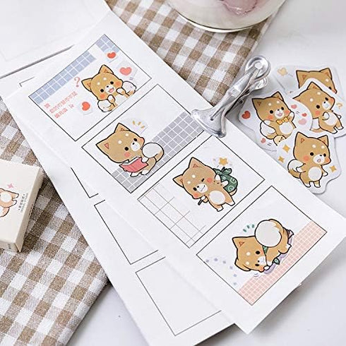Doraking 45PCS Boxed DIY Decoration Super Cute Cartoon Lovely Shiba Inu Stickers for Laptop Planners Scrapbook Suitcase Diary Notebooks Album...