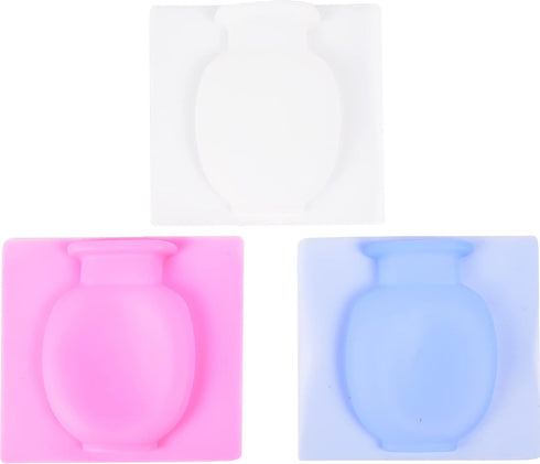 Chezmax Flower Pot Silicone Sticky Vase 3PCs Hanging Decorative Reusable Wall-Mounted Flower Vase...