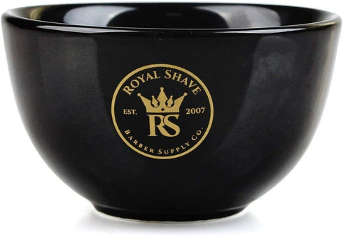 Ceramic Textured Shaving Bowl – Shave Soap & Shaving Cream Dish, Textured for Rich Lather (Black)...