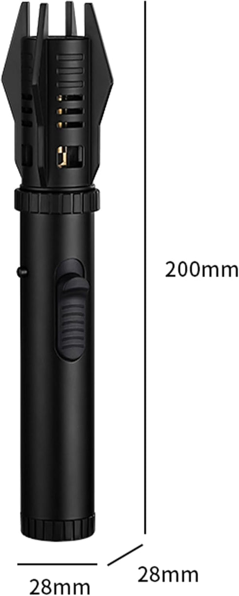Torch Lighter, Bright Fire Lighter with Safety Lock and Adjustable Red/Blue Flame, Refillable Butane Gas Windproof Jet Flame Cool Lighters, for Ca...