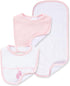 Little Me Baby Girls' 3 Piece Bib and Burp Set, Ballerina, Pink/Multi, One Size...
