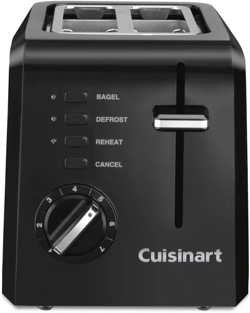 Cuisinart CPT-122BK 2-Slice Compact Plastic Toaster, Black...
