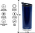 Travel Coffee Mug - 16 Oz. Stainless Steel Insulated Coffee Mug, Leak Proof Tumbler w/Dishwasher Safe Lid, Double Wall Travel Coffee Cup, Reusable...