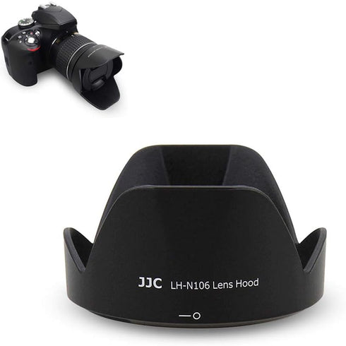 Camera Lens Hood JJC Lens Shade for Nikon AF-P DX NIKKOR 18-55mm f/3.5-5.6G VR Lens & Nikon 1 NIKKOR VR 10-100mm f/4-5.6 Lens Replaces Nikon HB-N1...