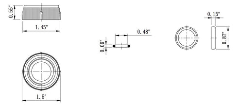 Dura Faucet DF-RK510-CP RV Faucet Spout Nut and Rings Replacement Kit (Chrome Polished)...