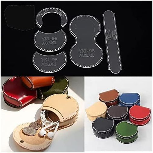 Coin Purse Acrylic Template Leather Pattern Acrylic Leather Pattern Leather Templates for Wallet...