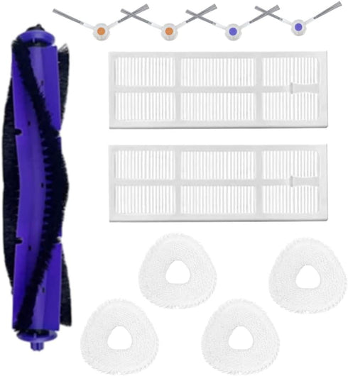 Replacement Accessories Kit Compatible with Narwal Freo Robot Vacuum Cleaner,1 Main Brush, 4 Side Brushes,4 Mop Pads, 2 Hepa Fiters Spare Parts...