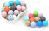 120 Pcs Silicone Round Bead, MaehSab 12mm Silicone Beads Bulk with 5 Meters Elastic Beaded Rope, Silicone Beads Making Kit for Necklace Bracelet K...