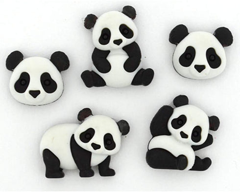 Dress It Up Buttons,- Panda Pile #10421-5 Pieces...