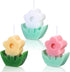 3 Pcs Flower Shaped Scented Candle Set Soy Wax Candle Decor for Table Fireplace Room Aesthetic Cute Gifts for Women Birthday Anniversary Party Fav...