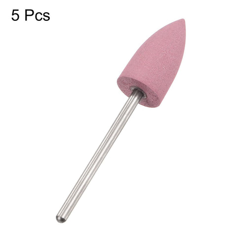 uxcell 5 Pcs Silicone Rubber Grinding Buffing Wheels 180 Grits 10mm Dia Tapered Polishing Head for Electric Rotary Tool...