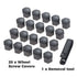 Mtsooning 20PCS Wheel Lug Nut Caps, 19mm Gray Wheel Bolt Head Covers, Hexagonal Plastic Tire Bolt Protector with Removal Tool for Cars...