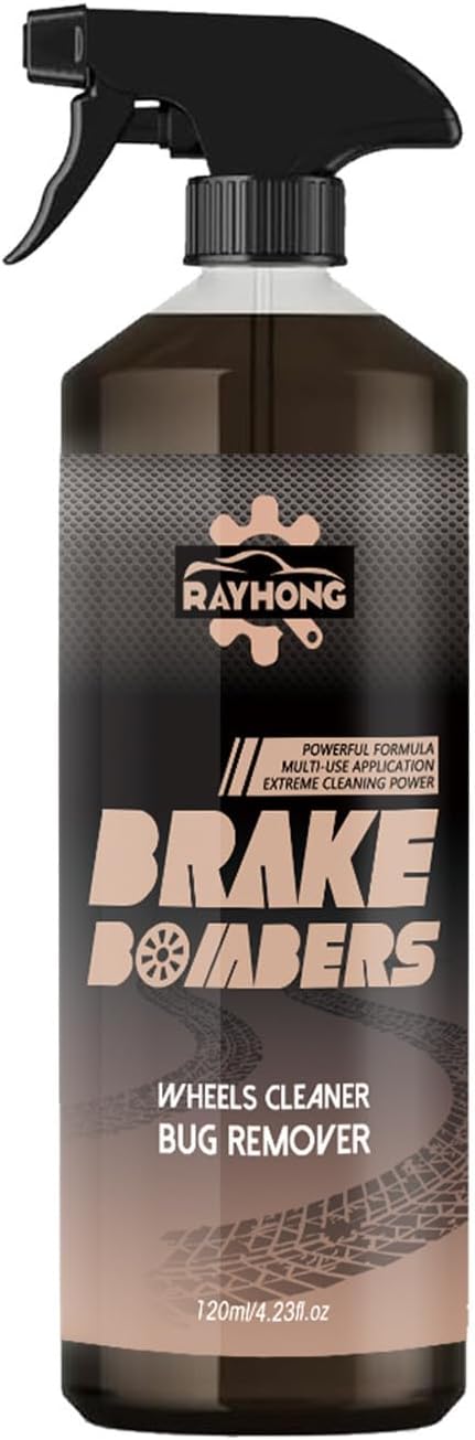 2PCS Brake Bombers Wheel Cleaner, Powerful Non-Acid Truck & Car Wheel Cleaner Spray, Perfect for Cleaning Wheels and Tires,Chrome, and Painted Whe...