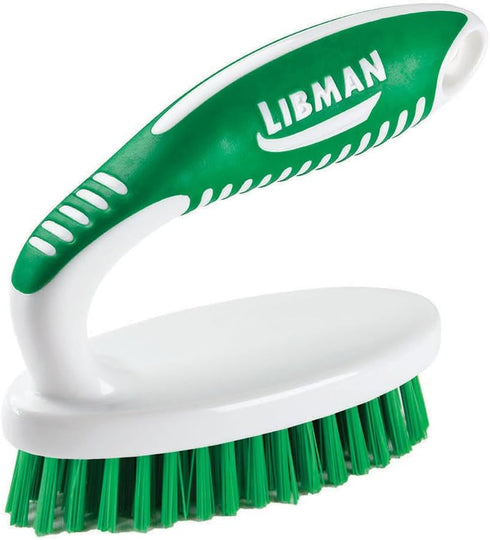 Libman Scrub Brush Kit – Three Different Durable Brushes for Grout, Tile, Bathroom, Kitchen. Easy to Handle, Strong Fibers for Tough Messes – Fami...