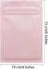 100 Pack Mylar Bags 4 x 6 Inch Resealable Smell Proof Bags Foil Pouch Flat Bag with Clear Window Pink...
