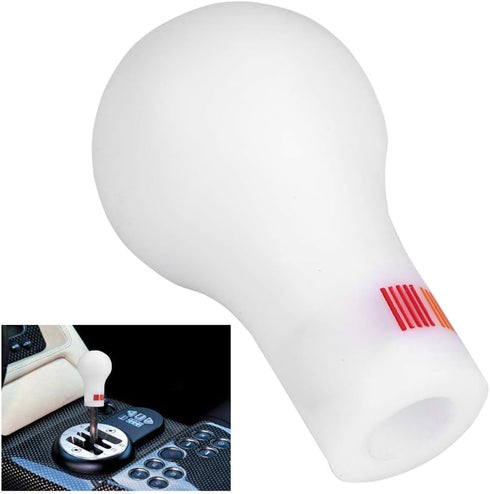 Aramox Gear Shift Knob,5 Speed Auto Manual Gear Shift Knob Shifter for Lancer V3/EVO (White)...