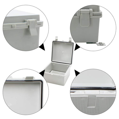 MAKERELE Waterproof Electrical Box Outdoor Junction Hinged Cover Plastic Clip 7.9"3.9"2.8" (20010070mm) Outdoor Watertight DIY Electronics Enclosu...