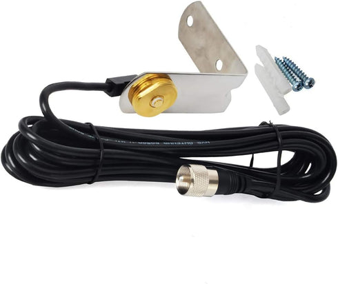 HYS TCJ-N1 3/8" to 3/4" Hole Mount with NMO Bracket L Shape Fender Mount 13'/About 4m RG-58 Coax Cable NMO to PL259 for All VHF/UHF/CB Radio NMO A...