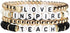 Pingyongchang Beaded Teacher Bracelet Mixed Color Ploymer Clay Bracelets for Women Bohemian Handmade Beaded Teacher Appreciation Bracelet Love Tea...