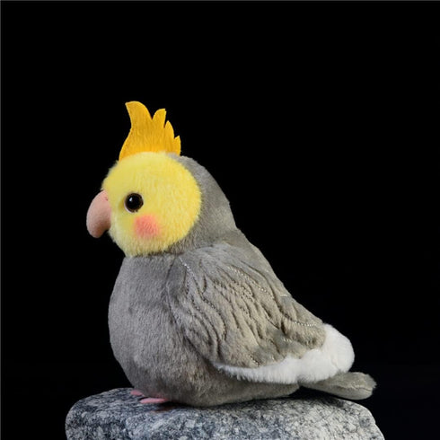 Nohito Realistic Grey Cockatiel Parrot Bird Plush Toy Stuffed Animal Simulation Fake Bird Cockatoo Stuffed Animals Cute Little Bird Plushie Doll 4...