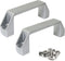 2-Pack Silver Aluminium Alloy Handle Rectangular Industrial Pull Handle for 20 Series Aluminum Extrusion Profile Accessories 90mm...