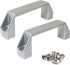 2-Pack Silver Aluminium Alloy Handle Rectangular Industrial Pull Handle for 20 Series Aluminum Extrusion Profile Accessories 90mm...