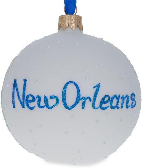 New Orleans, Louisiana Glass Ball Christmas Ornament 3.25 Inches...