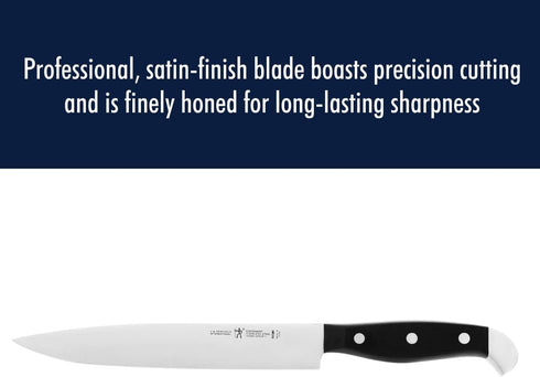HENCKELS Statement Razor-Sharp 8-inch Slicing Knife, German Engineered Informed by 100+ Years of Mastery, Black/Stainless Steel...