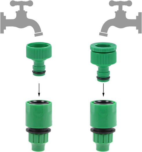 uxcell Quick Connector Hose Pipe Adapter Fitting 4mm Inner Diameter Hose Tubing for Garden Irrigation System 2pcs...