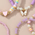 Pingyongchang Bohemian Stackable MultiLayer Beaded Heishi Bracelets Set for Women Butterfly Pearl Crystal Vinyl Clay Disc Surfer Stretchy Stretch ...