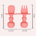 Silicone Baby Spoon and Fork Set with Custom Travel Case, Self Feeding, BPA Free, Anti-Choke (Pink)...