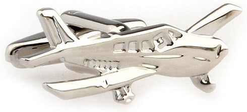 Airplane Plane Cessna Pilot Pair of Cufflinks in a Presentation Gift Box & Polishing Cloth...