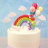 DIYASY Rainbow Cake Topper Kit Cloud Balloon Birthday Wedding Cake Flags for Birthday Wedding & Baby Shower Party Baking Decoration Supplies....