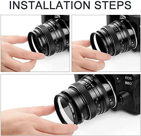 20 Pieces Metal Step-Up Adapter Rings & Step Down Rings Kit Lens Filter Stepping Adapter Rings Set for DSLR Camera......